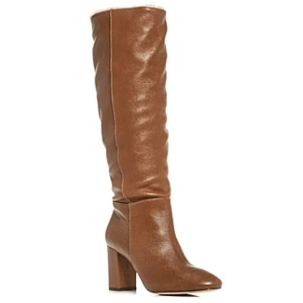 Schutz Knee High Brown Leather Boot